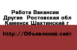 Работа Вакансии - Другие. Ростовская обл.,Каменск-Шахтинский г.